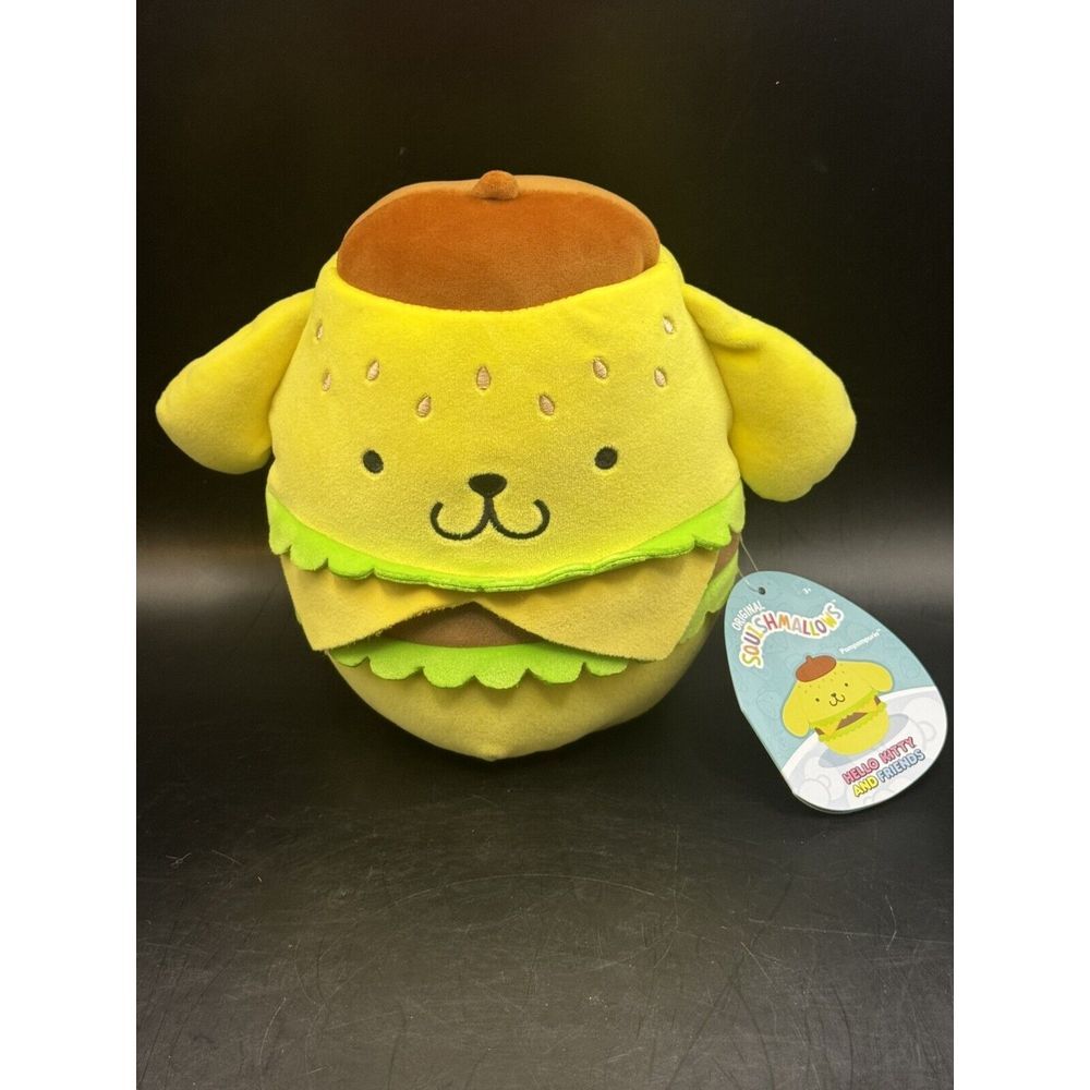 Squishmallows Pompompurin As A Burger 8" Plush Toy Sanrio Hello Kitty Collection